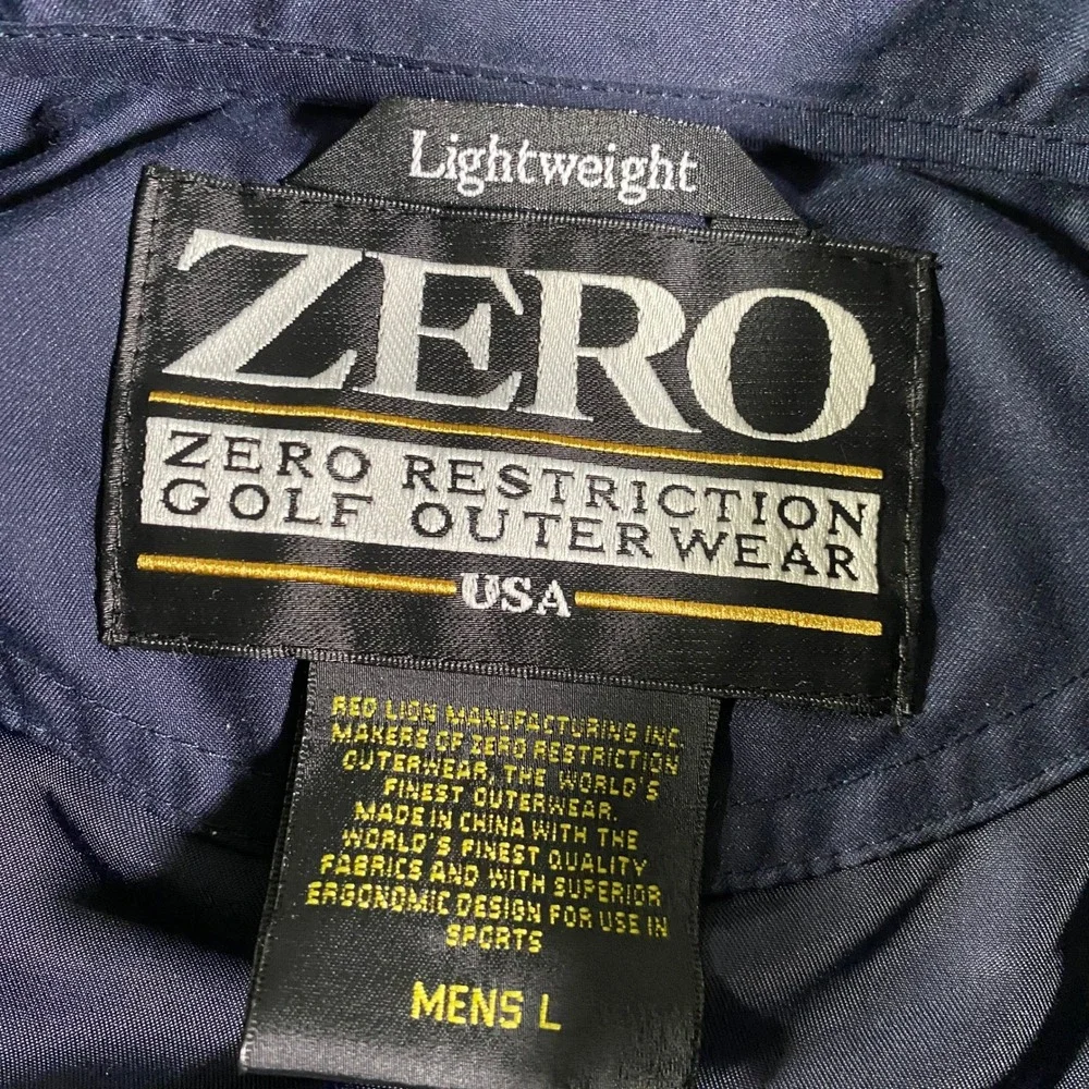 ZERO Restriction Golf Vest Mens L Lightweight Navy Lightweight Windshirt